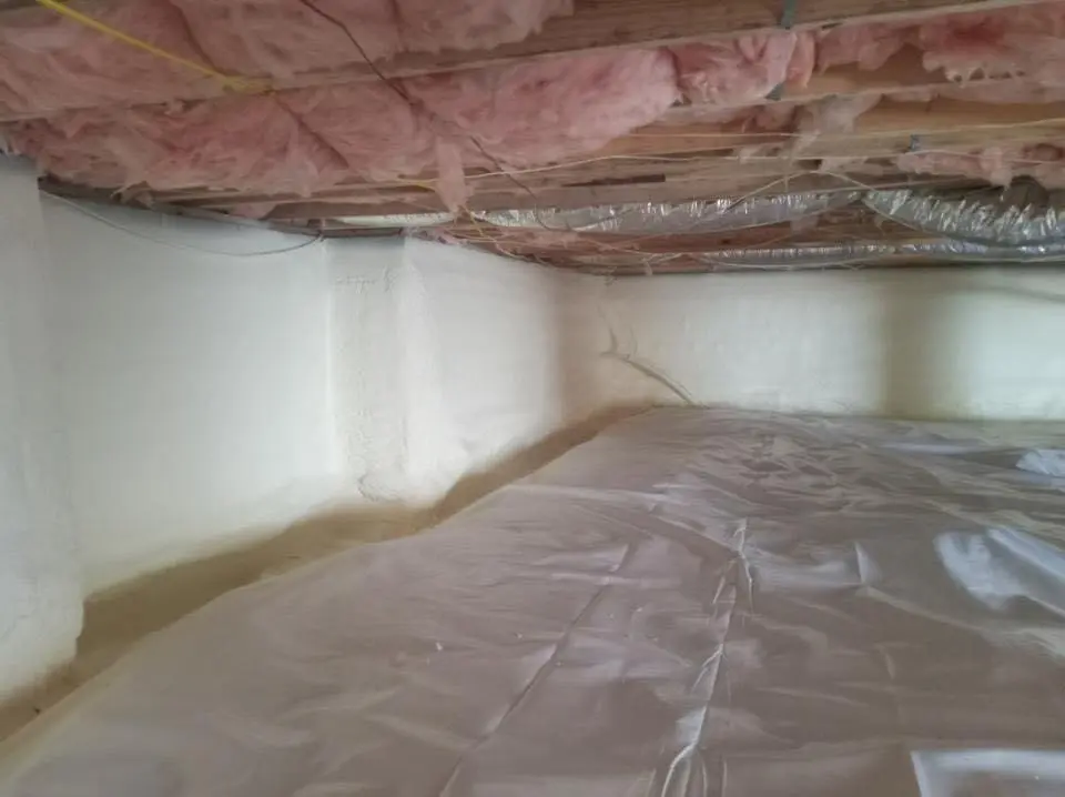 Crawl space encapsulation with closed-cell spray foam for Roof Waterproofing in Monterey Park